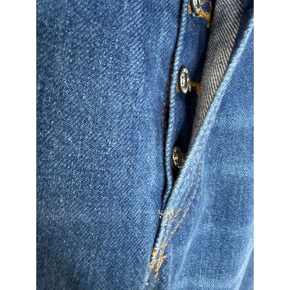 RE/DONE 90's High Rise Loose Distressed Straight Leg Raw Hem Jeans Sz 27 - Picture 9 of 14